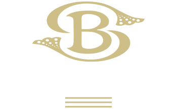 Logo Steve Bagot L'ambiance des Halles avec filets horizontaux blanc