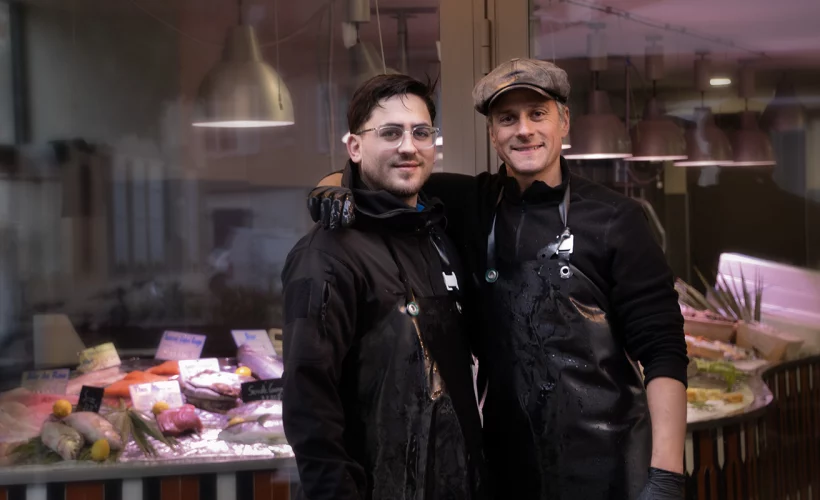 Steve Bagot et son fils, patron de L'ambiance des Halles